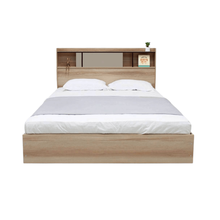 ชุดห้องนอน + ที่นอน PVC 6 ฟุต WISDOM DESIGN FURNITURE รุ่น EASY สีบัตเตอร์/แซน
